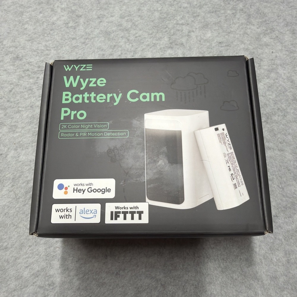 Wyze Battery Cam Pro 2k HDR Wireless Outdoor/Indoor Security Camera White